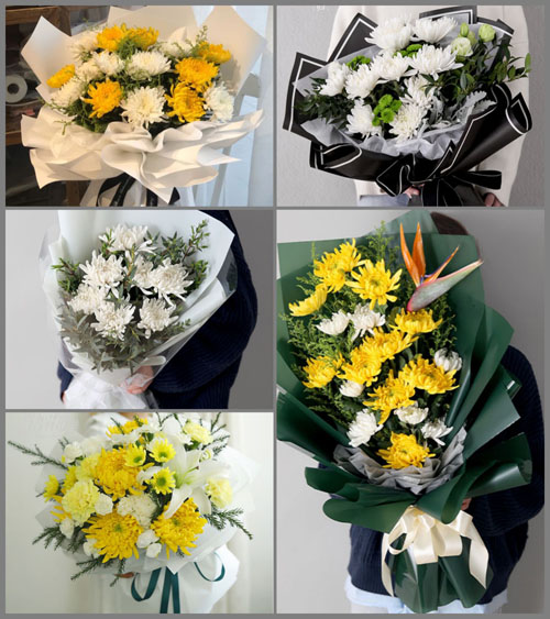 浙江省绍兴诸暨市马剑镇双江村白事花束代送